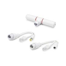 Poe Combiner Mux 2 In 1 Rj45 Veri + Güç Birleştirici Adaptör - Beyaz Hdx5550