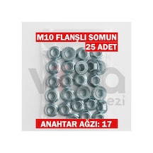 M10 Flanşlı Somun 25 Li Çinko Kaplı 1
