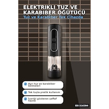 Tuz Ve Karabiber Öğütücü Şarjlı Çift Hazneli Led Ekranlı 900 Mah Model Bx-316394 Diğer