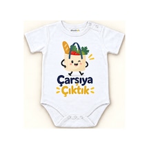 Babylimon Çarşıya Çıktık Beyaz Kısa Kollu Çıtçıtlı Bebek Zıbını Beyaz - Çarşıya Çıktık - 928161930 Beyaz - Çarşıya Çıktık