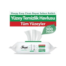Easy Clean Beyaz Sabun Katkılı Yüzey Temizlik Havlusu 3x100 300 Yaprak Intermop Slim Cam Bezi Çok Renkli