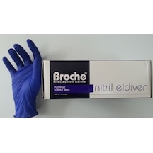 Broche Pudrasız Kobalt Mavi Nitril Eldiven 100 Adet