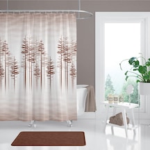 Banyo Duş Perdesi 3390 120x200 Perde Borusu Askı Aparatı 90x130 Hediyeli Çok Renkli