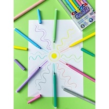 Pastel Süper Yıkanabilir Keçeli Kalem 8'li 0