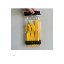 Plastikovye Odnorazovye Pribory: Vilka, Noz, Lozka Plastik Tek Kullanımlık Sarı Çatal Bıçak Takımı 24 Parça 91173034 25