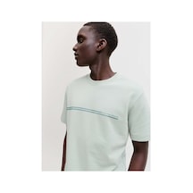 Jack & Jones Jcofusıon Chest Brand Tee Ss Crew Noos Mavi