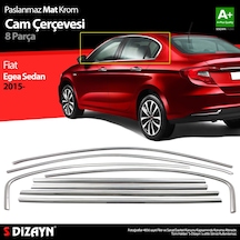 S-dizayn Fiat Egea Sd Krom Cam Çerçevesi 8 Prç. 2015 Üzeri Mat Krom