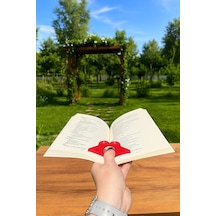 Kitap Ayracı - Sayfa Tutucu - Tek El Kitap Okuma Aparatı Kalp