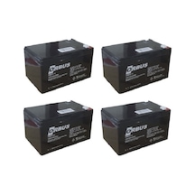 Orbus 4'lü Paket 12volt 12 Amper Agm Akü Ebatlar: 150x97x95mm