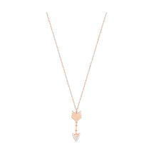 Taşlı Ok Gümüş Kolye Rose Gold Taşlı Ok Gümüş Kolye Rose Gold