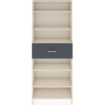 Arges Dolap 5 Raflı Tek Çekmeceli 88x30x221 Aytaşı-antrasit Aytaşı