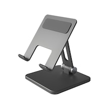 Lemestar Ayarlanabilir Açılı Alüminyum Telefon & Tablet Desteği - Kaymaz Silikonlu