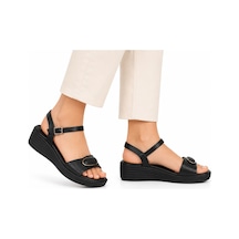 Trendyshose 6983 Yuksek Dolgulu Rahat Kadın Sandalet Siyah