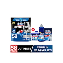 Finish Ultimate Bulaşık Makinesi Deterjanı Kapsül Tablet 58 Adet + Temizlik ve Bakım Seti