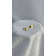 J Model Taşlı Altın Küpe Sarı Altın 77081892