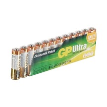 Gp Batteries Gp15au Ultra Alkalin Lr6/e91/aa Kalem Pil, 1.5 Volt, 12&apos Li Paket, Bakır/siyah/beyaz