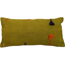 Zehra Abla Halı Yeni El Dokuma Dekoratif Lumbar Kilim Kırlent Yastık Kılıfı 6645 Çok Renkli