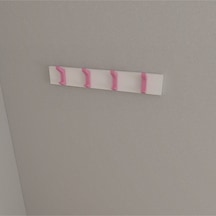 Hepsi3boyutlu Modern Duvar & Kapı Kanca Askılık - 4 Adet Pembe Kanca Askılık - Model No : 2 Pembe