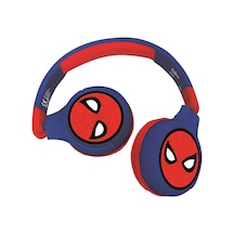 Spiderman 2-in-1 Bluetooth Stereo Kids Headset, Kablosuz, Kablolu, Limited Sound, Foldable, Ayarlanabilir, Girl/boy, Red/blue, Hpbt010sp