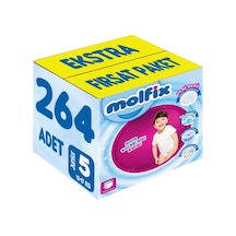 Molfix Külot Bebek Bezi Beden:5 12-17kg Junior 264 Adet Ekstra Fırsat Pk 5 Numara 6'lı