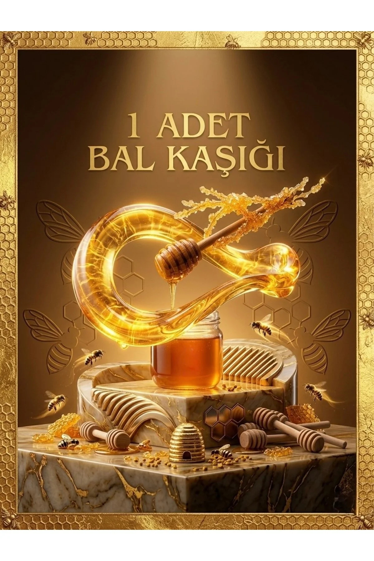 1 Adet Bal Kaşığı Dayanıklı Ve Şık Tasarımlı Mutfak İçin Pratik Bal Servis Kaşığı