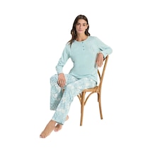 Over Sleep By Poleren Over Sleep 3310 Kadın Büyük Beden Modal Yazlık Takım L-xl-2xl-3xl Mavi