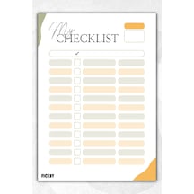 Checklist - Kontrol Listesi - A5 - Rutin Görev Takip Listesi - Günlük Haftalık Planlayıcı -planner Diğer