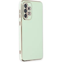 Samsung Uyumlu Galaxy A53 5g Kılıf Volet Silikon - Açık Yeşil Çok Renkli