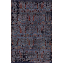 Artemis Halı Bella 06471b Lacivert Terra Bohem Retro Tarz İpek Halı