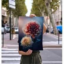 Çerçevesiz Poster - Dijital Baskı - Dahlia - Yıldız Çiçeği