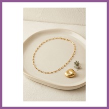 Bezos Cm Top Ve Halka Zincir Model 50 Cm Gold Renk Kadın Kolye Rengaren