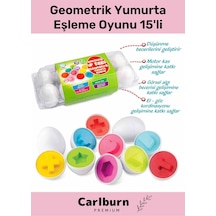 Özel Üretim Zeka Geliştirici Eğitici Çocuk El Göz Kordinasyonu Geometrik Yumurta Eşleme Oyunu 15'li