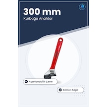 Ayarlanabilir Kurbağa Anahtar 12 İnç 300 Mm Kurbağcık Kırmızı Sap