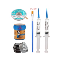 Krem Lehim Mchanc 138 C 42gr Havya Uç Temizleyici Flux Lehim Toplama Cp-3515 Lehim Emme Teli Fırça Seti02