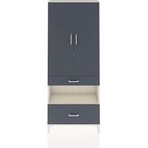 Arges Dolap 4 Raflı 2 Çekmeceli 2 Kapaklı 88x30x221 Aytaşı-antrasit Aytası