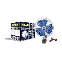 Niken Araç İçi Vantilatör Mavi Mandallı 12volt 8 İnç Niken
