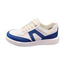 King Paolo King Shoes Mavi Beyaz Erkek Sneaker Beyaz - Mavi