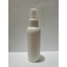 100Ml Beyaz Mat Plastik Şişe+Sprey Başlık