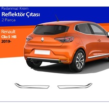 Renault Clio 5 Arka Reflektör Çerçevesi Kromu Nikelajı Set