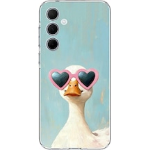 Samsung Galaxy A35 Uyumlu Yağlı Boya Pop-art Ördek Baskılı Silikon Kılıf Renkli