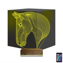 Negelsin 3D Lamba Kumandalı 16 Renk At Başı Tasarım