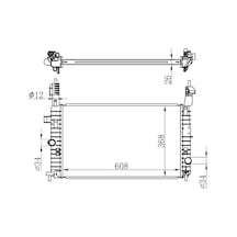 Orıs Bop146026 Motor Radyatoru 608x368x26 Merıva 1,7dtı Manuel