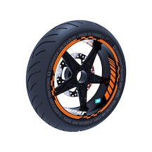 Floresan Turuncu Moto GP İç Dış Jant Şeridi Takım Sticker Çınar Extreme