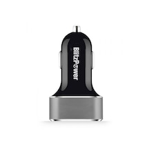 BlitzPower Çift Portlu 4.8A / 24W USB-A Hızlı Araç Şarj Cihazı Gümüş