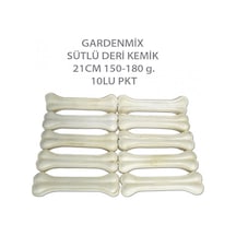 Garden Mix Sütlü Deri Kemik 21 CM 150-180 G 10'lu