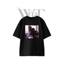 Thewert Taye Diggs Tasarım Baskılı Ünisex Siyah Oversize T-shirt