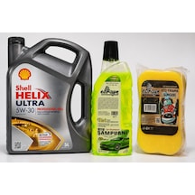 Shell Helix Ultra Pro Arl 5W-30 Motor Yağı 5 L + Oto Şampuan 1000 ML + Yıkama Süngeri