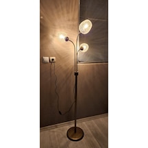 Zambak 3 Lü Eskitme Lambader Çatlak Camlı Modern Oturma Odası, Yatak Odası, Salon Lambader Çok Renkli