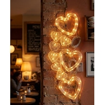 Dekoratif Kalp Led Neon Lamba Romantik Oda Balkon Ve Masa Üstü Işığı 11