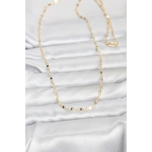 Mey İthalat Cm 14k Gold Renk Yassı Gemici Zincir Model 60 Cm Kadın Kolye Diğer
